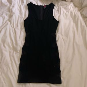 Bebe small dress sheer cutout sides